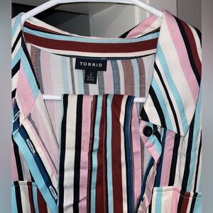 Torrid Multicolor Striped Shirt Dress | Size 2 (18-20)